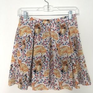 Topshop Floral Deer Skirt